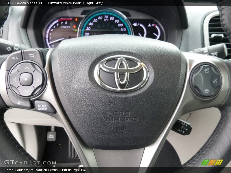 Blizzard White Pearl / Light Gray 2014 Toyota Venza XLE