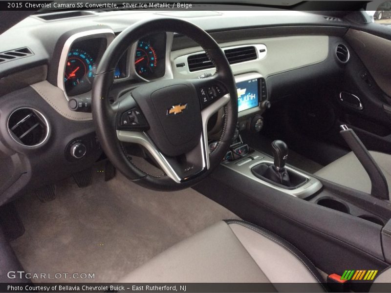 Silver Ice Metallic / Beige 2015 Chevrolet Camaro SS Convertible