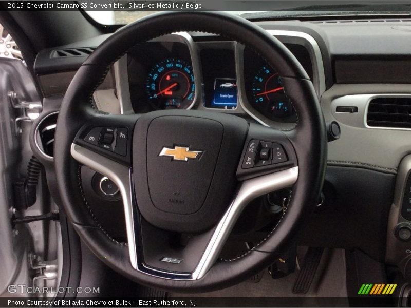 Silver Ice Metallic / Beige 2015 Chevrolet Camaro SS Convertible