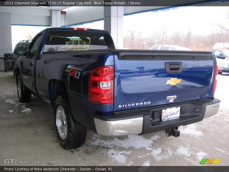 Blue Topaz Metallic / Ebony 2013 Chevrolet Silverado 1500 LT Regular Cab 4x4