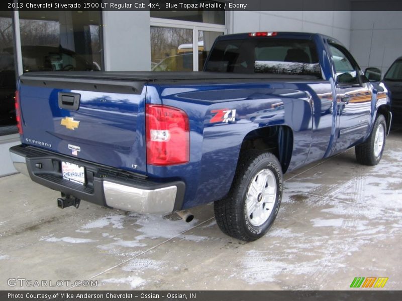 Blue Topaz Metallic / Ebony 2013 Chevrolet Silverado 1500 LT Regular Cab 4x4