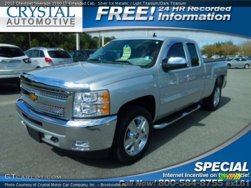 Silver Ice Metallic / Light Titanium/Dark Titanium 2012 Chevrolet Silverado 1500 LT Extended Cab