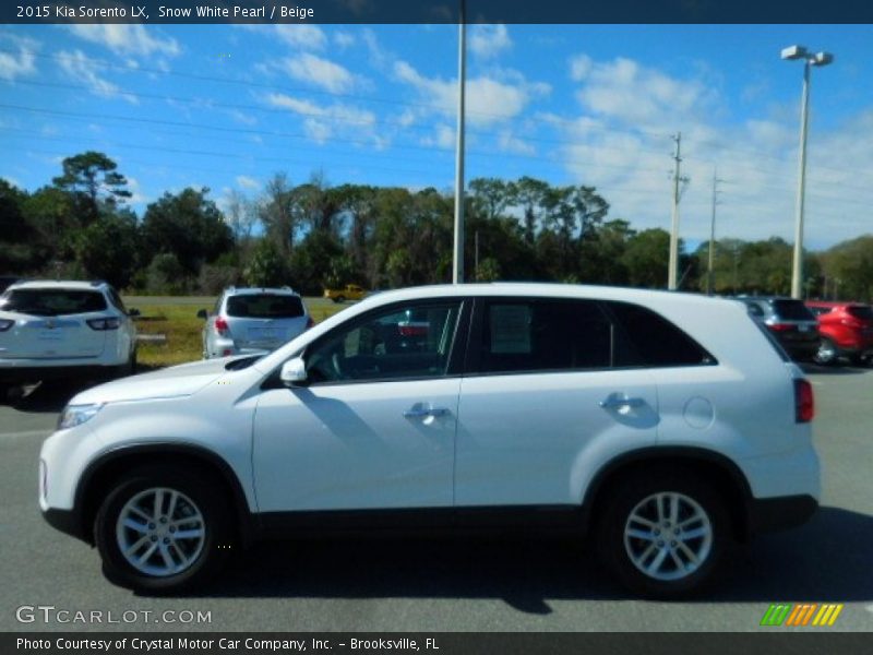 Snow White Pearl / Beige 2015 Kia Sorento LX