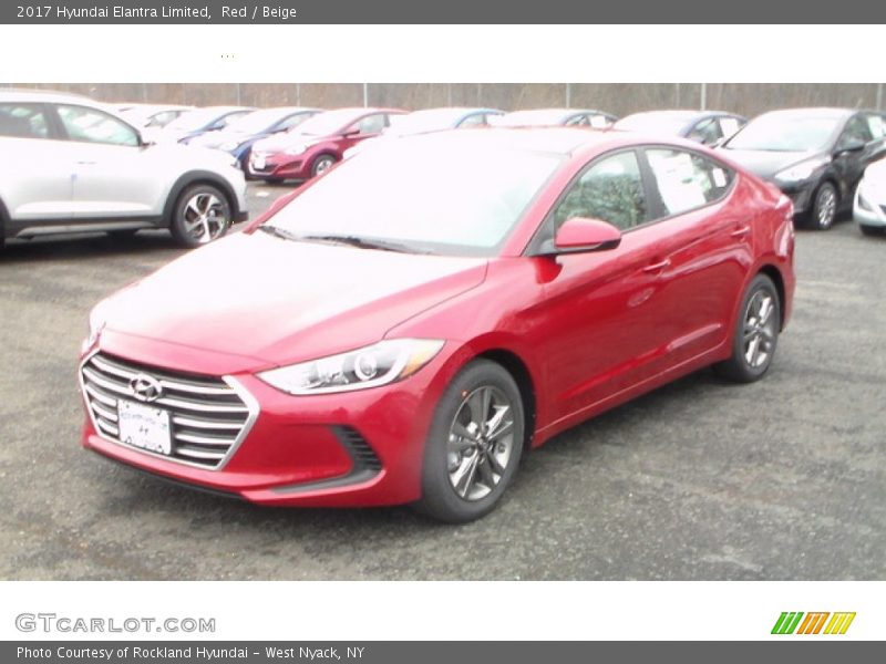 Red / Beige 2017 Hyundai Elantra Limited