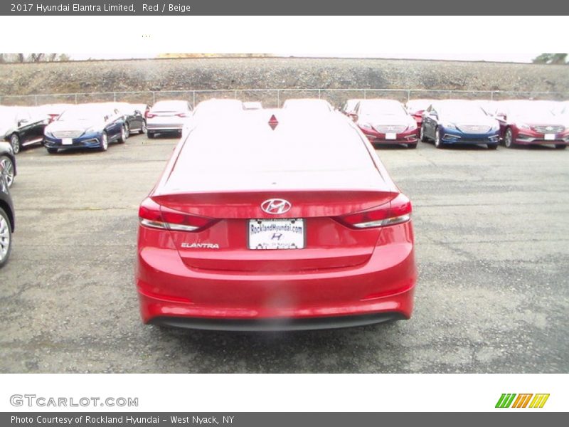 Red / Beige 2017 Hyundai Elantra Limited