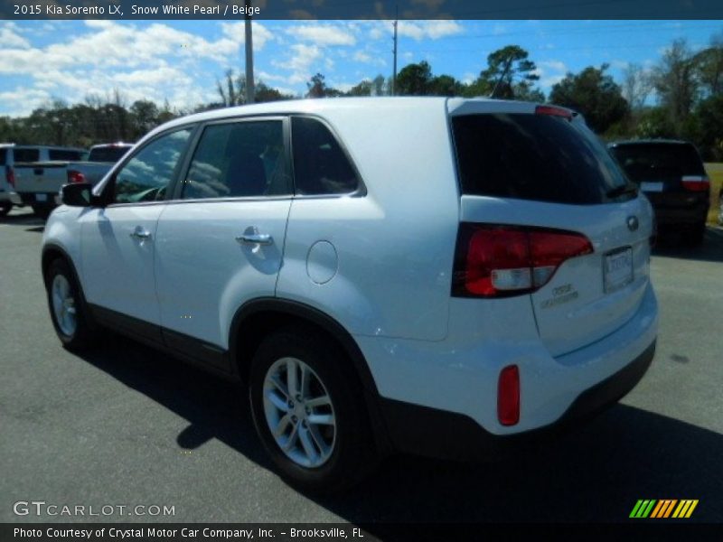 Snow White Pearl / Beige 2015 Kia Sorento LX