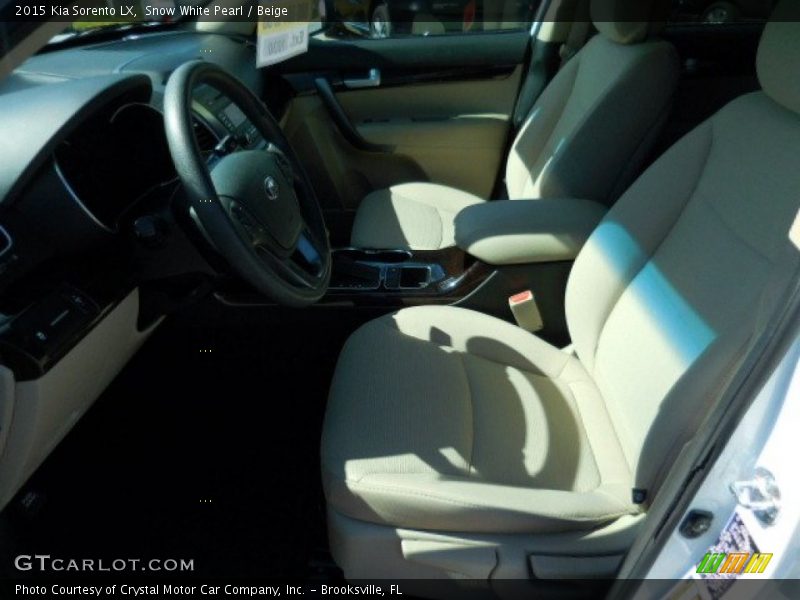 Snow White Pearl / Beige 2015 Kia Sorento LX