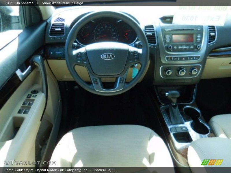Snow White Pearl / Beige 2015 Kia Sorento LX