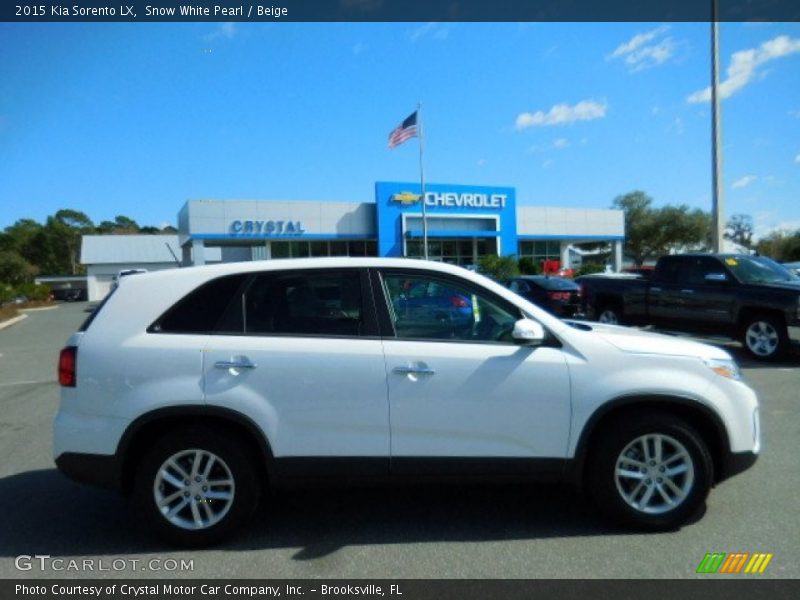 Snow White Pearl / Beige 2015 Kia Sorento LX