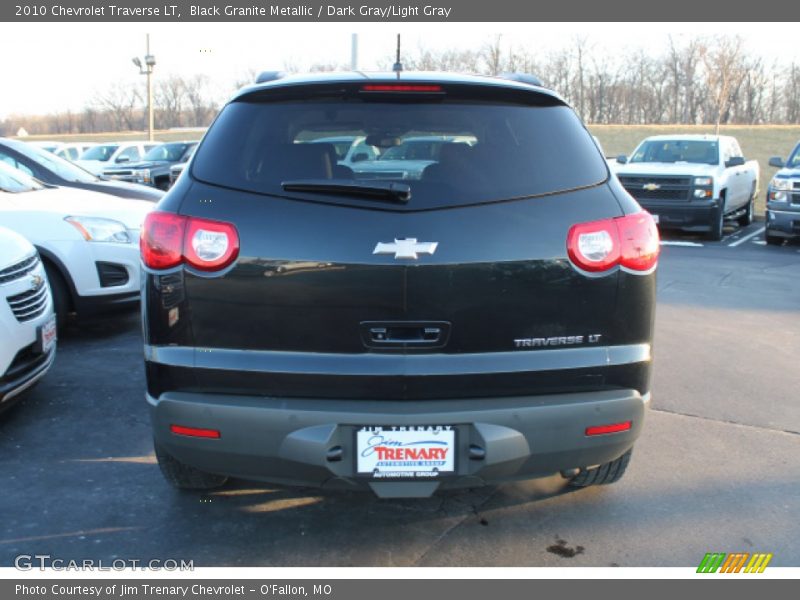 Black Granite Metallic / Dark Gray/Light Gray 2010 Chevrolet Traverse LT