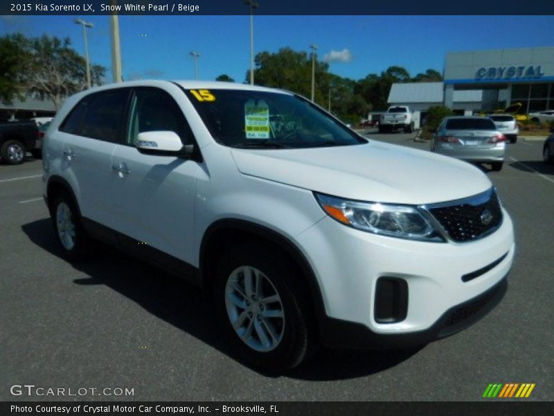 Snow White Pearl / Beige 2015 Kia Sorento LX