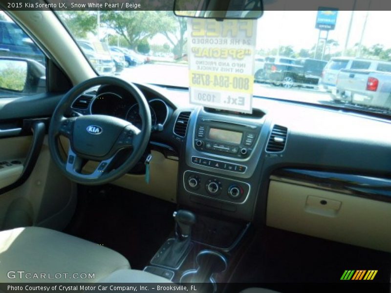 Snow White Pearl / Beige 2015 Kia Sorento LX