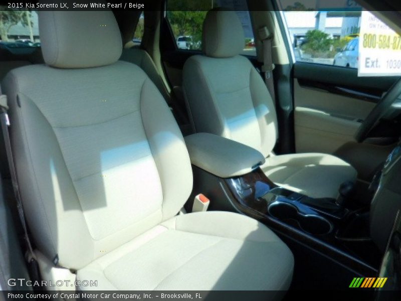 Snow White Pearl / Beige 2015 Kia Sorento LX
