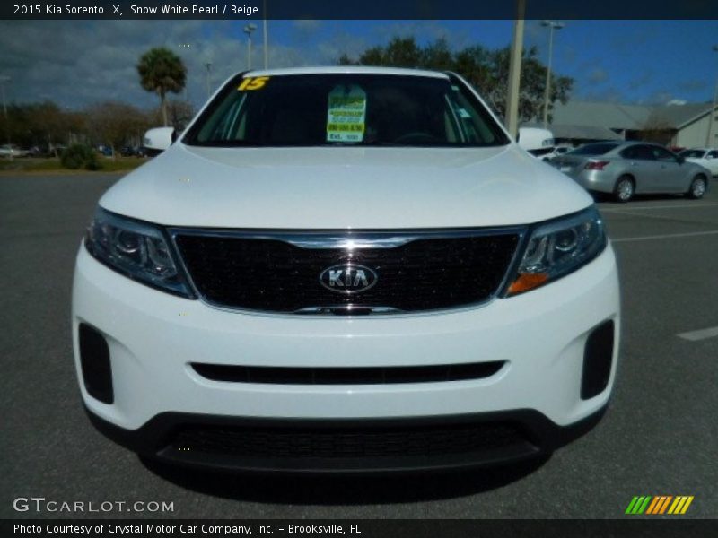 Snow White Pearl / Beige 2015 Kia Sorento LX