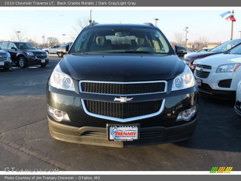 Black Granite Metallic / Dark Gray/Light Gray 2010 Chevrolet Traverse LT