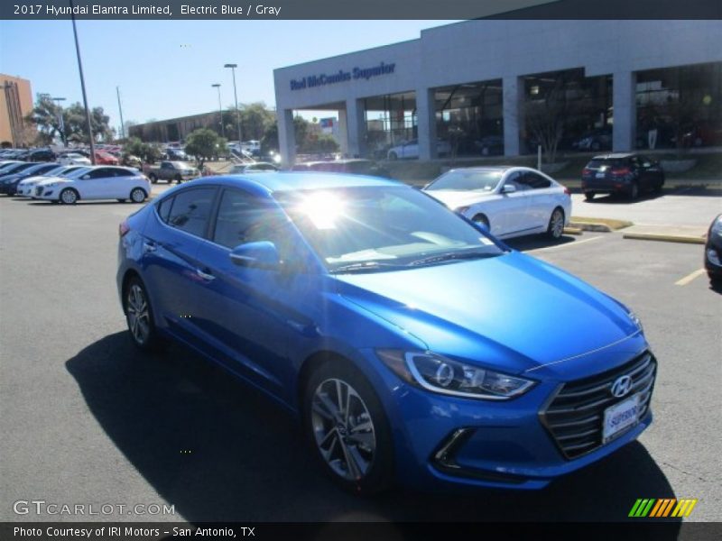 Electric Blue / Gray 2017 Hyundai Elantra Limited