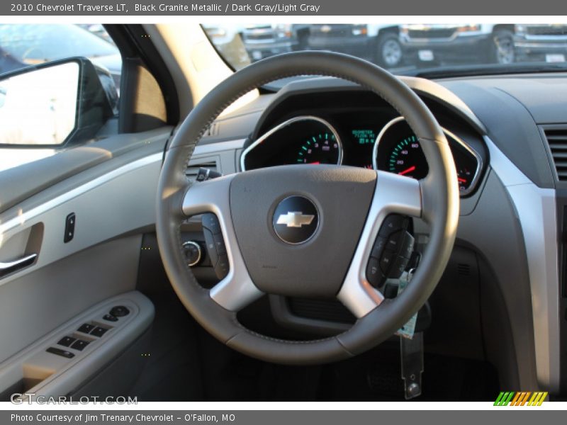 Black Granite Metallic / Dark Gray/Light Gray 2010 Chevrolet Traverse LT