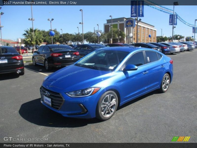 Electric Blue / Gray 2017 Hyundai Elantra Limited
