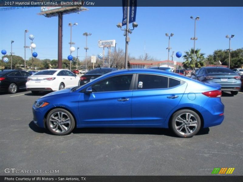 Electric Blue / Gray 2017 Hyundai Elantra Limited