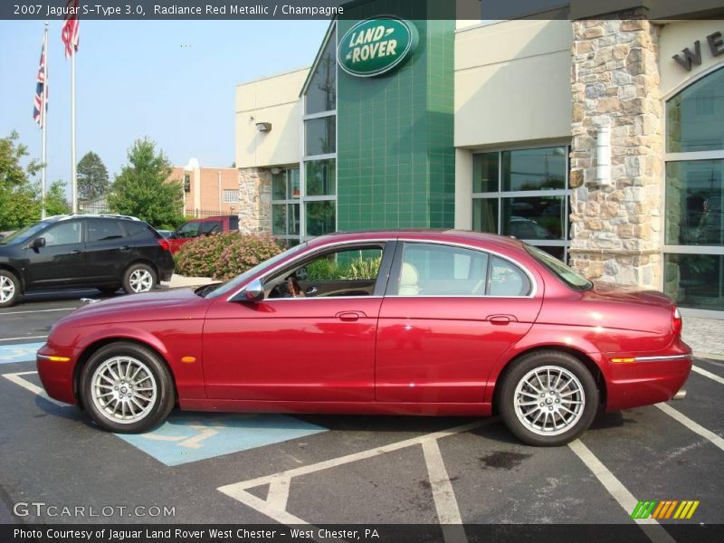 Radiance Red Metallic / Champagne 2007 Jaguar S-Type 3.0