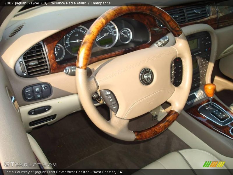 Radiance Red Metallic / Champagne 2007 Jaguar S-Type 3.0