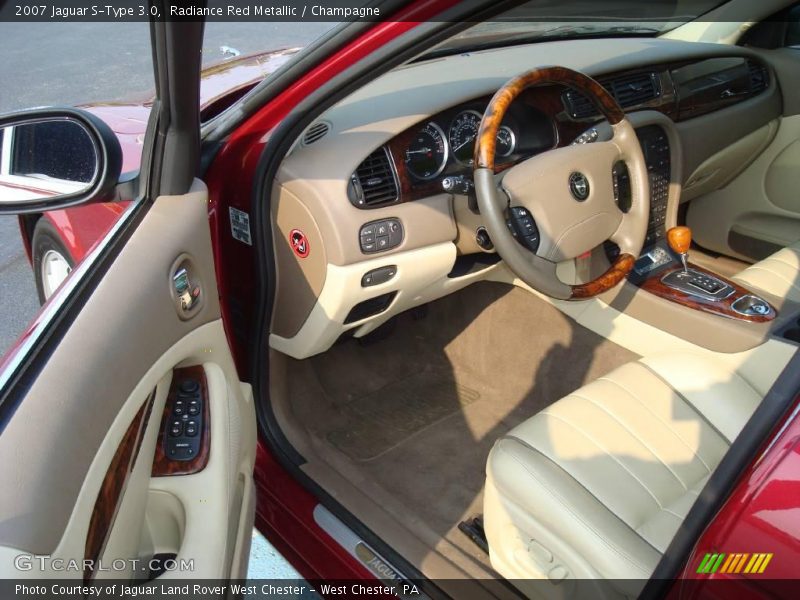 Radiance Red Metallic / Champagne 2007 Jaguar S-Type 3.0
