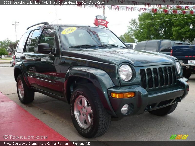 Shale Green Metallic / Dark Slate Gray 2002 Jeep Liberty Limited 4x4