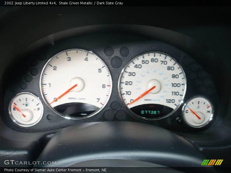 Shale Green Metallic / Dark Slate Gray 2002 Jeep Liberty Limited 4x4