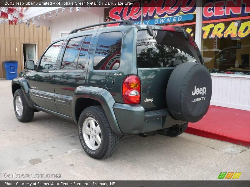 Shale Green Metallic / Dark Slate Gray 2002 Jeep Liberty Limited 4x4