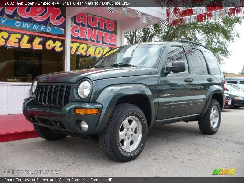 Shale Green Metallic / Dark Slate Gray 2002 Jeep Liberty Limited 4x4