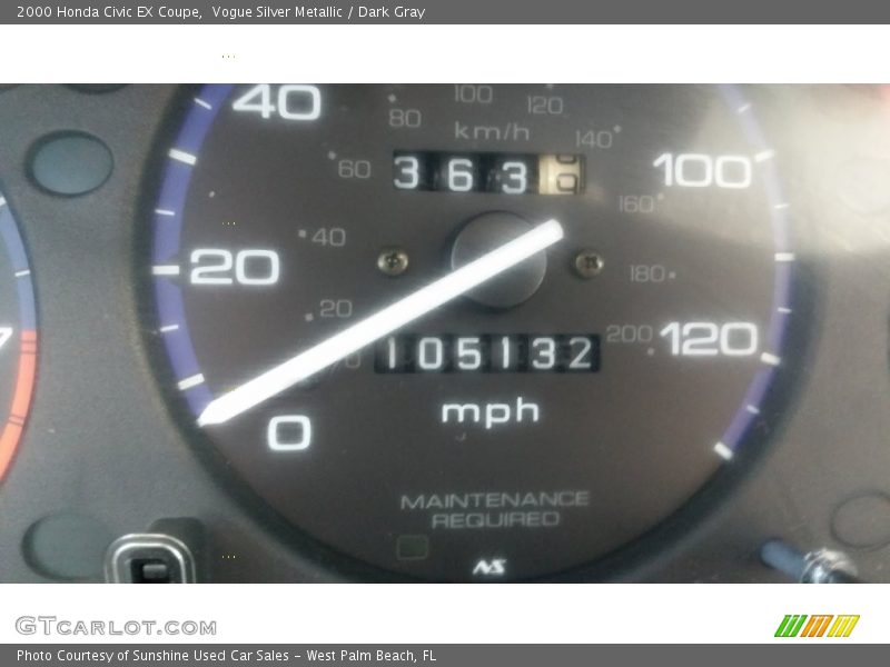 Vogue Silver Metallic / Dark Gray 2000 Honda Civic EX Coupe