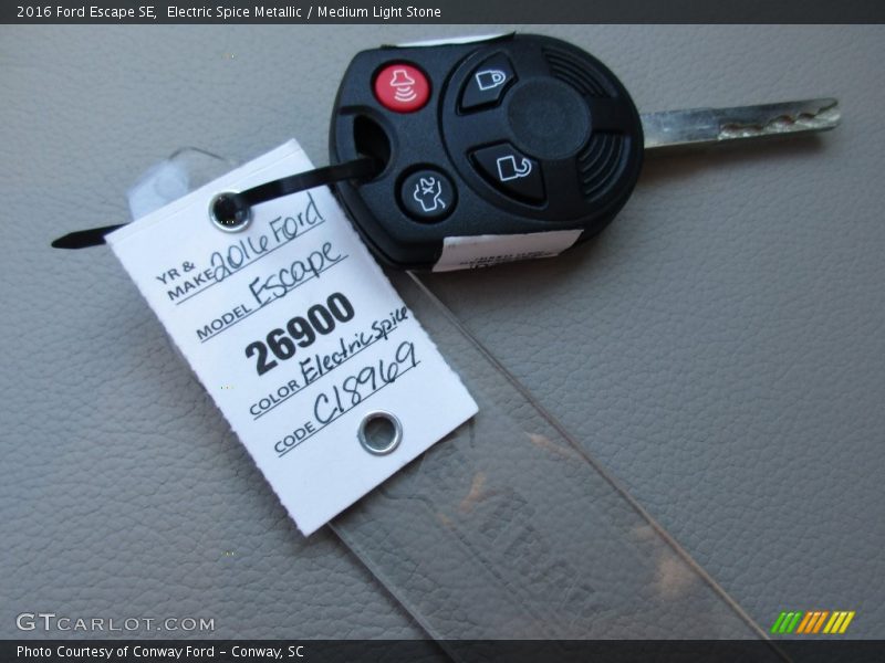 Electric Spice Metallic / Medium Light Stone 2016 Ford Escape SE