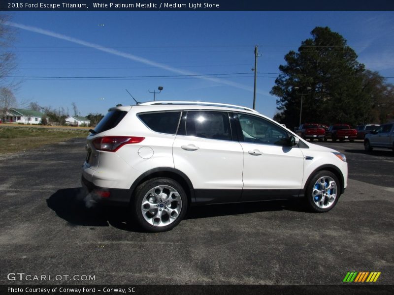 White Platinum Metallic / Medium Light Stone 2016 Ford Escape Titanium