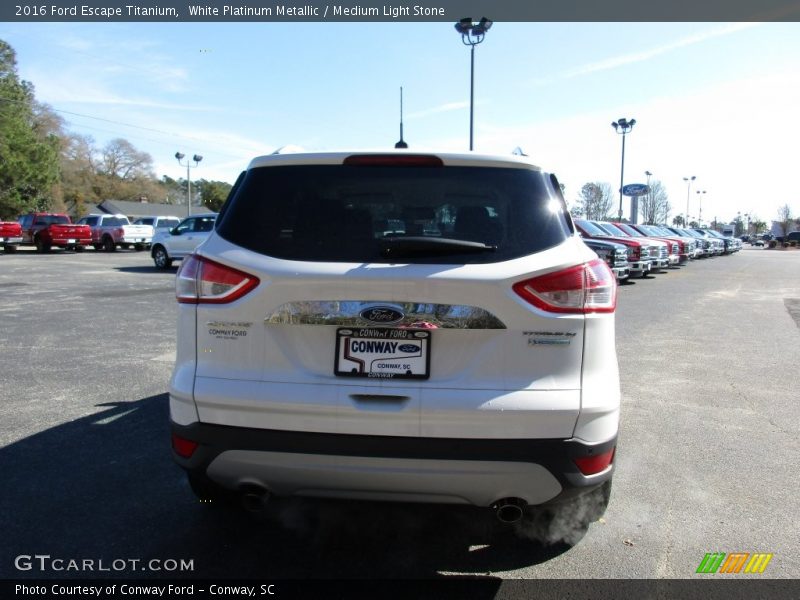 White Platinum Metallic / Medium Light Stone 2016 Ford Escape Titanium