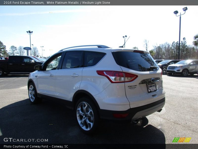 White Platinum Metallic / Medium Light Stone 2016 Ford Escape Titanium