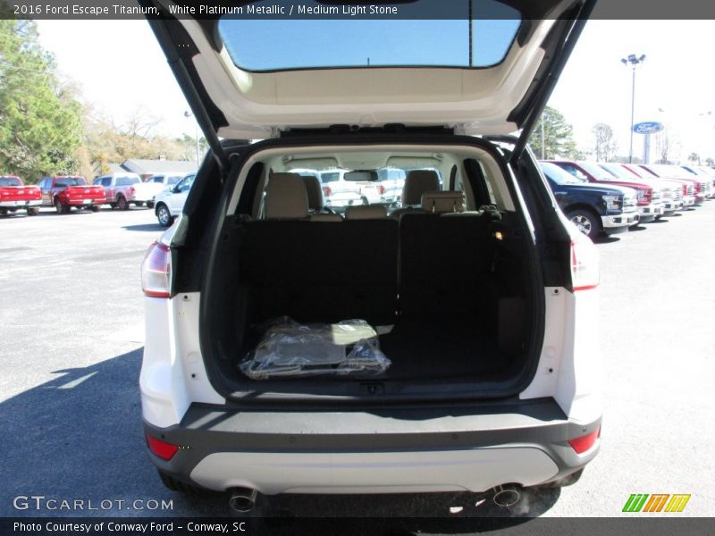 White Platinum Metallic / Medium Light Stone 2016 Ford Escape Titanium