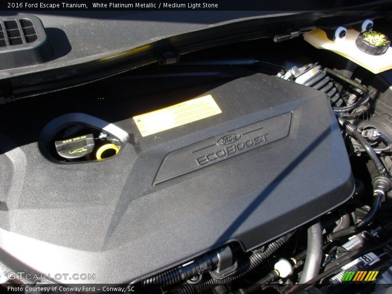 White Platinum Metallic / Medium Light Stone 2016 Ford Escape Titanium