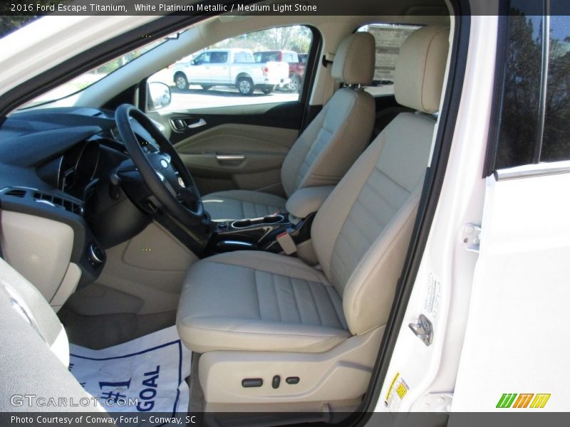 White Platinum Metallic / Medium Light Stone 2016 Ford Escape Titanium