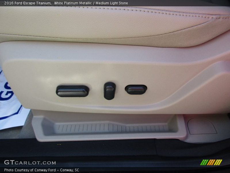 White Platinum Metallic / Medium Light Stone 2016 Ford Escape Titanium