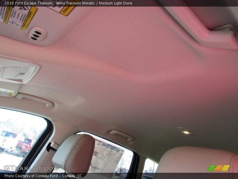 White Platinum Metallic / Medium Light Stone 2016 Ford Escape Titanium