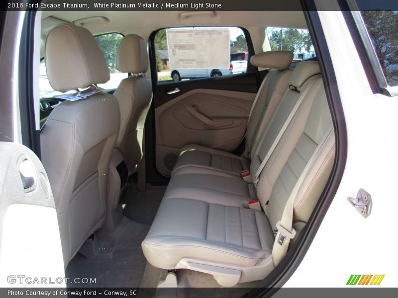 White Platinum Metallic / Medium Light Stone 2016 Ford Escape Titanium