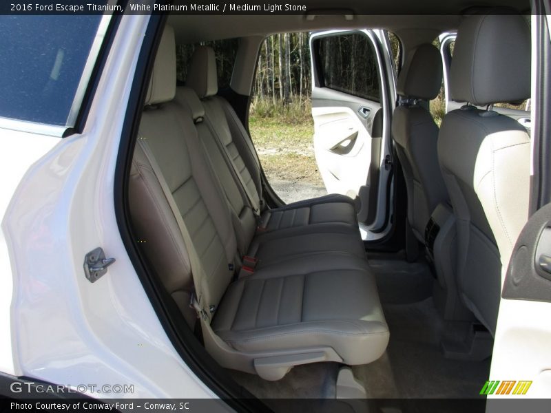 White Platinum Metallic / Medium Light Stone 2016 Ford Escape Titanium