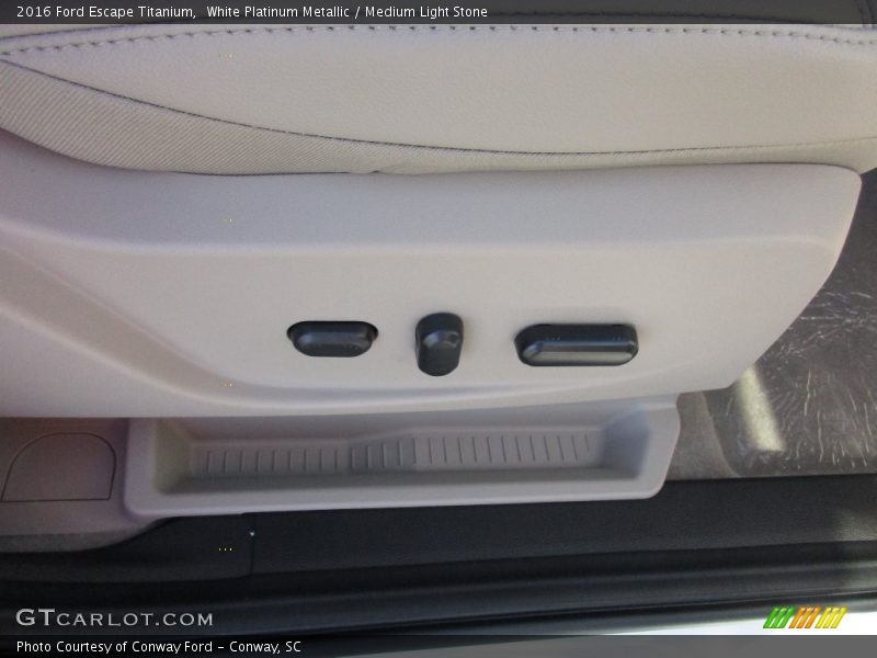 White Platinum Metallic / Medium Light Stone 2016 Ford Escape Titanium