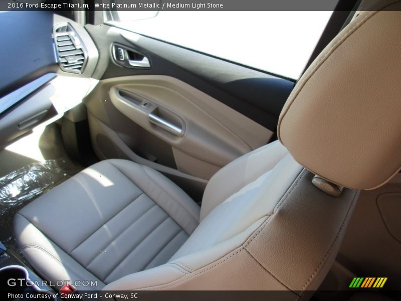 White Platinum Metallic / Medium Light Stone 2016 Ford Escape Titanium