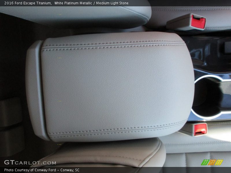 White Platinum Metallic / Medium Light Stone 2016 Ford Escape Titanium