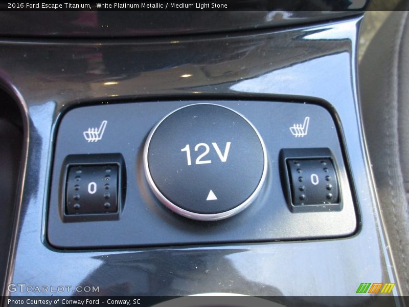 White Platinum Metallic / Medium Light Stone 2016 Ford Escape Titanium