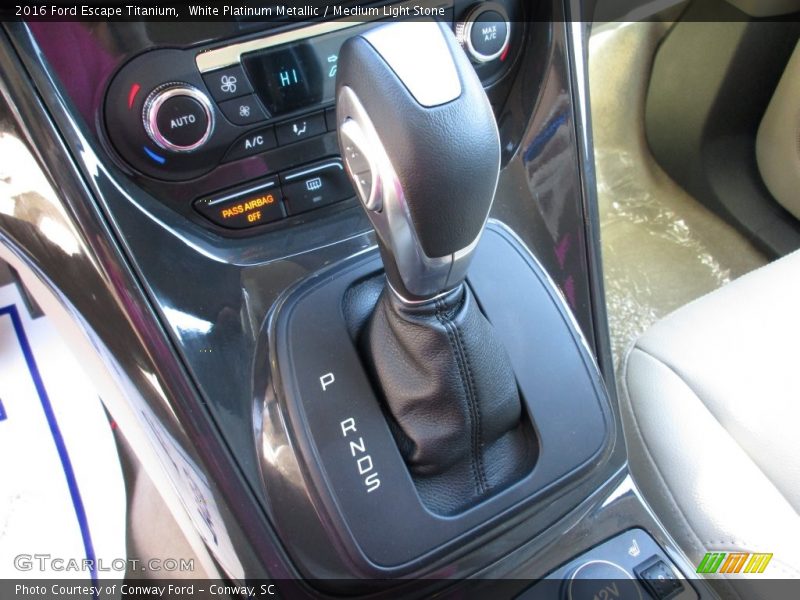 White Platinum Metallic / Medium Light Stone 2016 Ford Escape Titanium