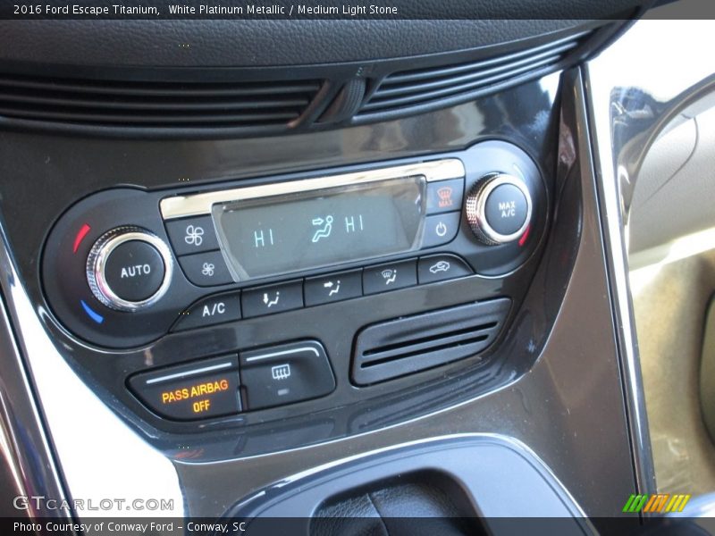 White Platinum Metallic / Medium Light Stone 2016 Ford Escape Titanium