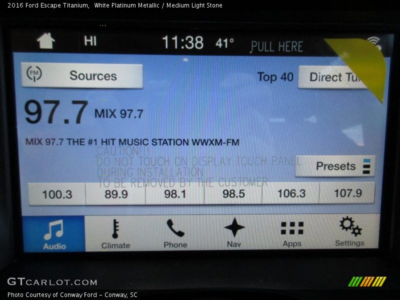 White Platinum Metallic / Medium Light Stone 2016 Ford Escape Titanium