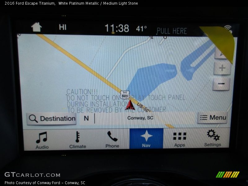 White Platinum Metallic / Medium Light Stone 2016 Ford Escape Titanium